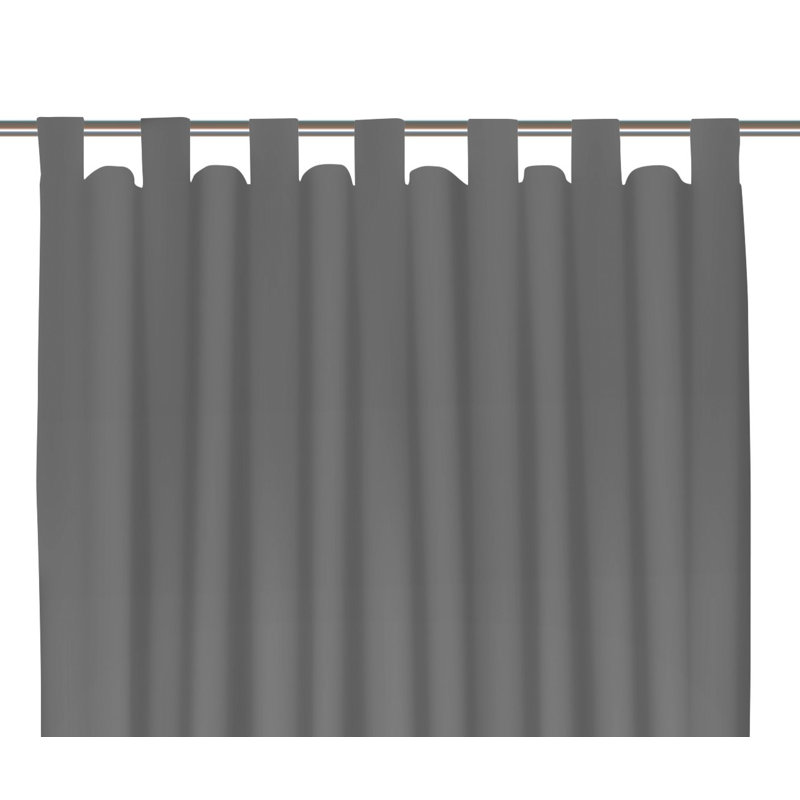 Polyester Blackout Tab Top Curtain Panel, Grey/Brown/Blue, 142cm Width x 295cm Drop