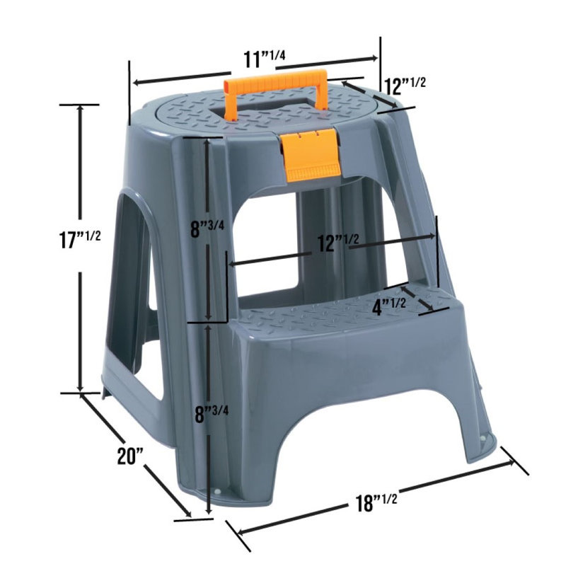 Sandusky 2 - Step Plastic Lightweight Step Stool