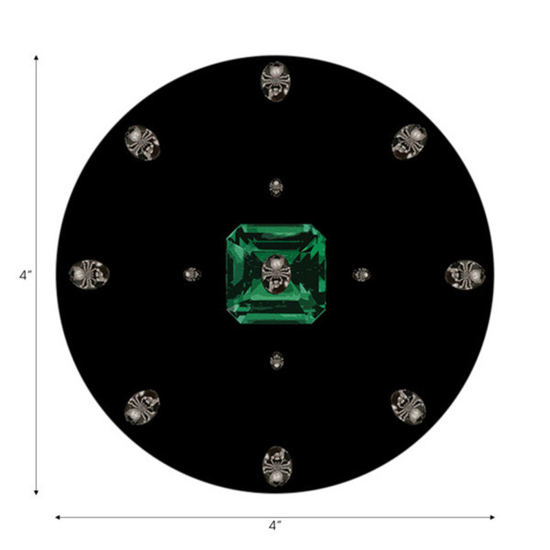 Sous-verres ronds en cuir Asscher, Noir