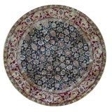 Hand-Knotted High-Quality Blue and Red Area Rug