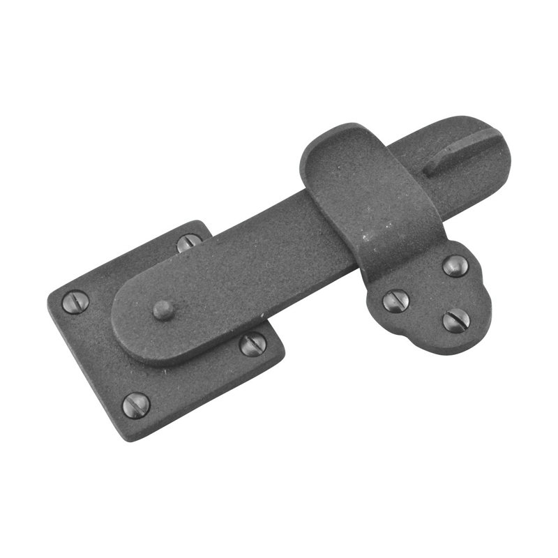 Loquet de porte de grange en fer forgé noir avec vis