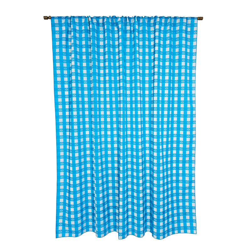 Rideau de fenêtre Popeline, L 58 po x L 96 po, Turquoise