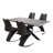 Modern Kitchen Dining Table Set, Extendable Dining Table With Dining Chairs-1011479905