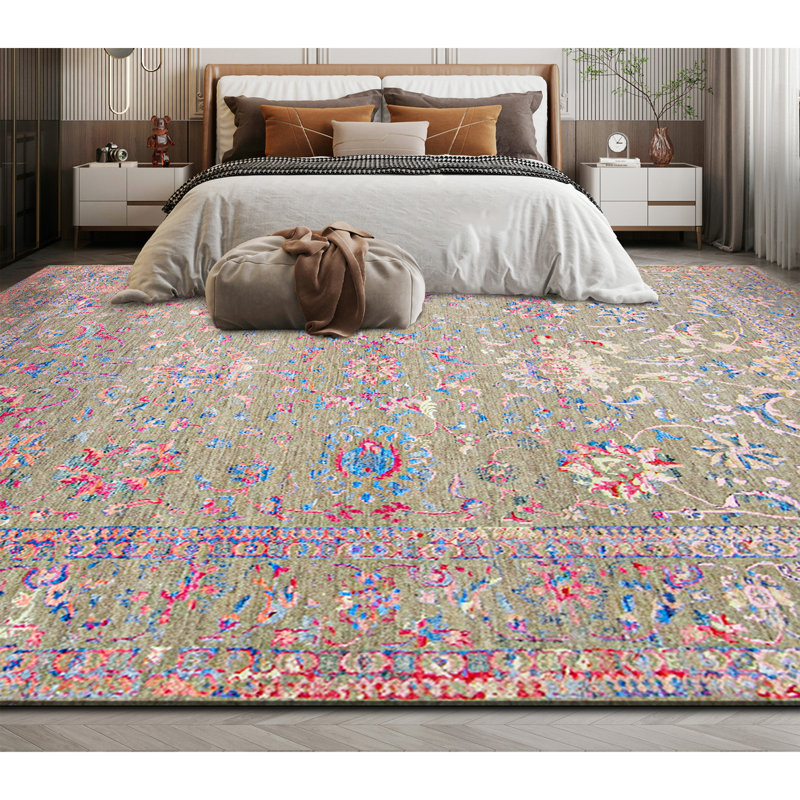 Floral Area Rug, Rectangle 6' x 9'