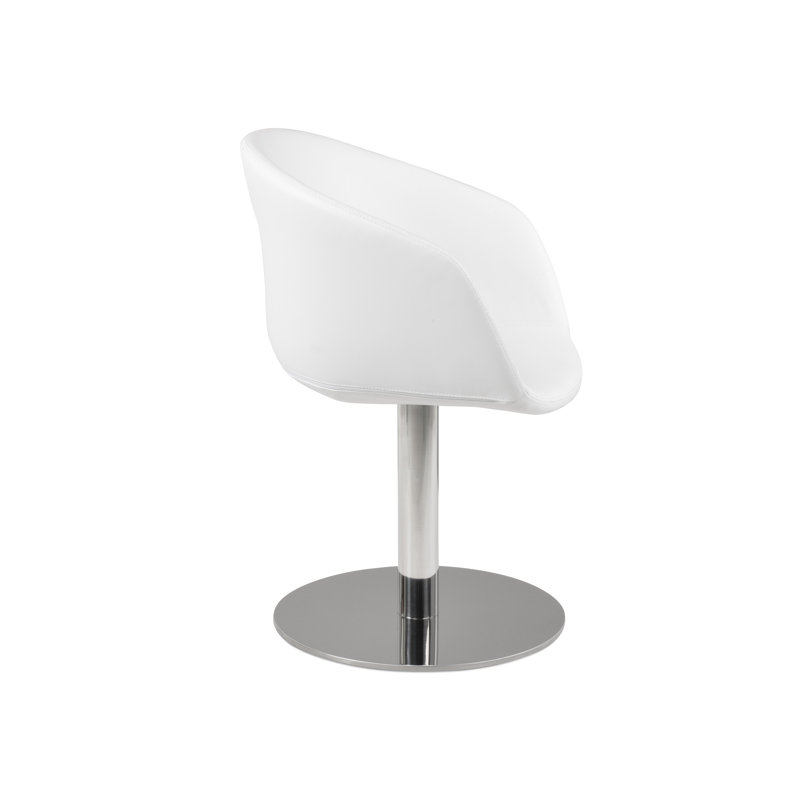 Fauteuil Tribeca, Similicuir noir, Brossé