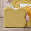 Lit mignon en forme de dinosaure avec barrière de sécurité, cadre de lit en bois massif pour chambre à coucher, tissu bouclé-963993575
