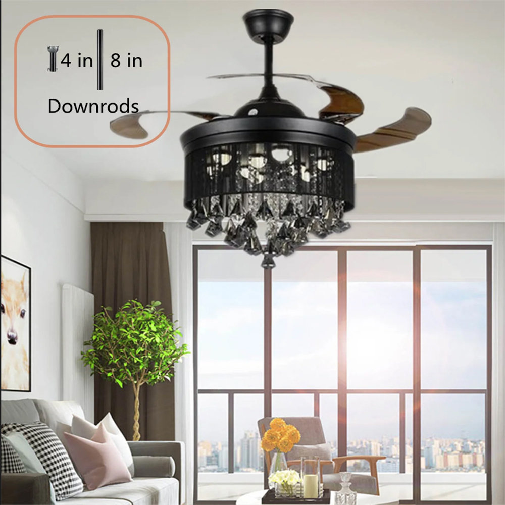 House of Hampton® Earlie 42'' 4 Blade Ceiling Fan with LED Lights