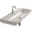 WS Bath Collections Normal 17.7'' White Ceramic Rectangular Bathroom Sink with Overflow