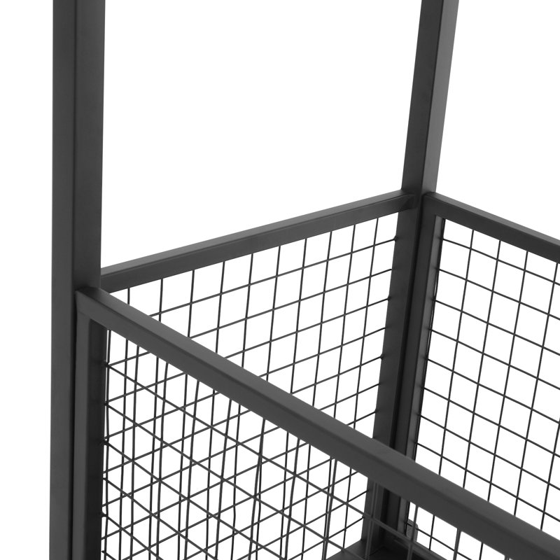 Support de rangement 16 rubans, H 59,06 po x l 26,38 po x P 12,6 po, Noir mat