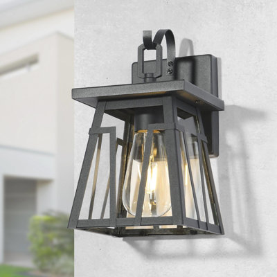 Black 10.6'' H Outdoor Wall Lantern