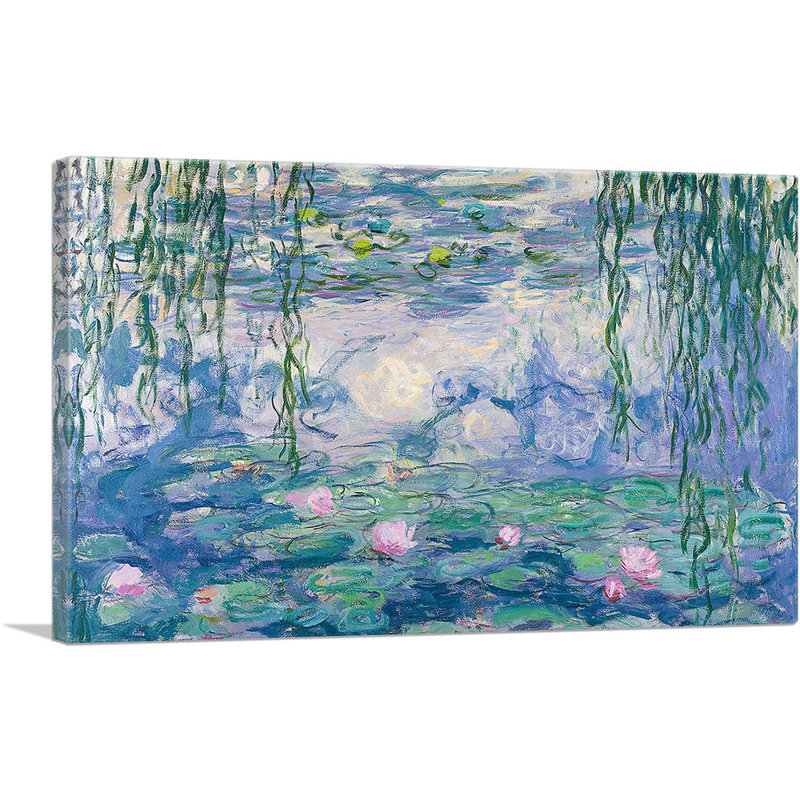 Nymphéas 1916-1919 par Claude Monet, reproduction d'art sur toile tendue, H 18 po x l 26 po x P 0,75 po