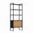 Rattan Cabinet Door Storage Bookshelf, Dual-Function Open Display Shelf With Closed Cabinet For Living Room, Entryway, And Bedroom