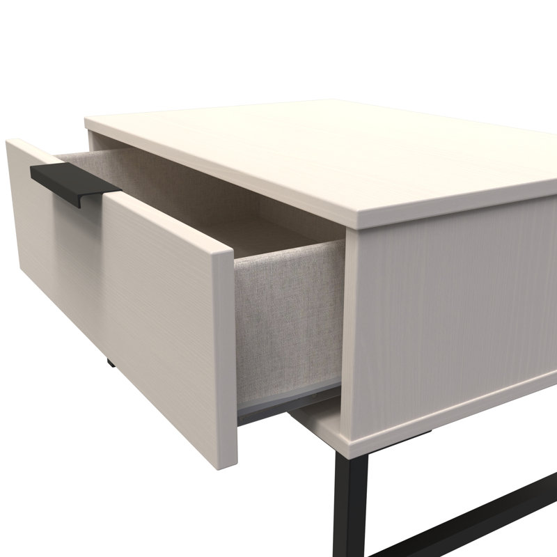 Turah 58cm W Manufactured Wood Bedside Table, Kashmir Ash