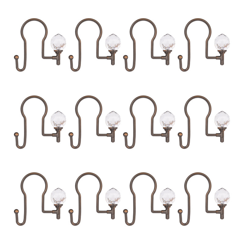 Crochets de rideau de douche HK18xx, Bronze