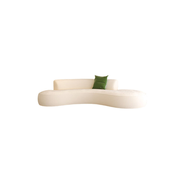 Canapé incurvé crème de style crème, H 26,77 po x l 118,11 po x P 31,5 po, 5