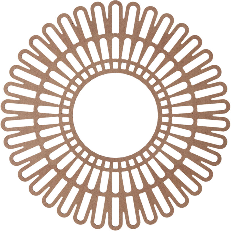 Médaillon de plafond 24 "x 24" x 8 7/8 "x T 1/4" Cornellius, Bois (qualité peinture), H 30 po x l 30 po x P 0,38 po