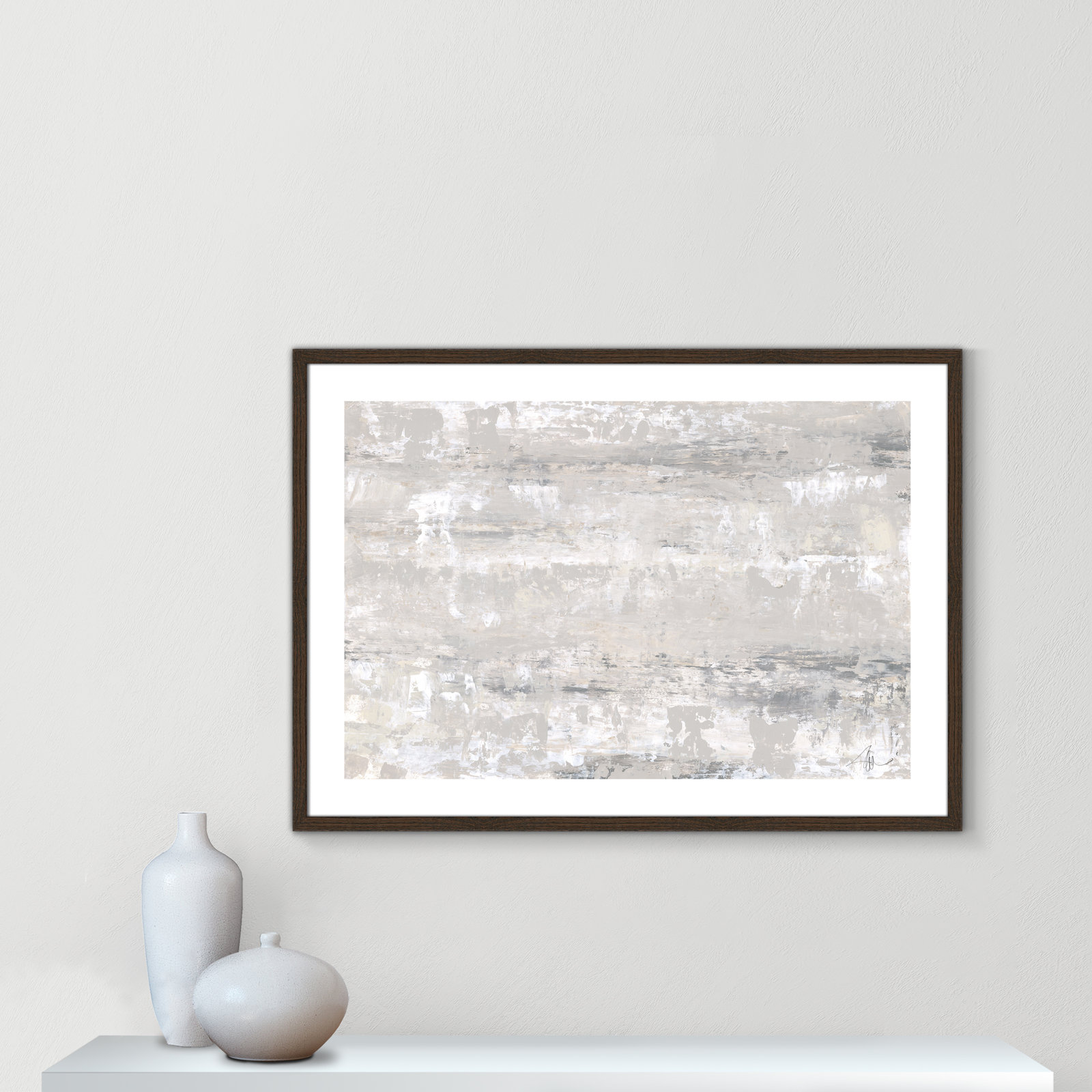 Tryston "Desert Winds" Print by Filippo Ioco, 25.5" H x 35.5" W x 0.75" D, Walnut Wood Framed Paper
