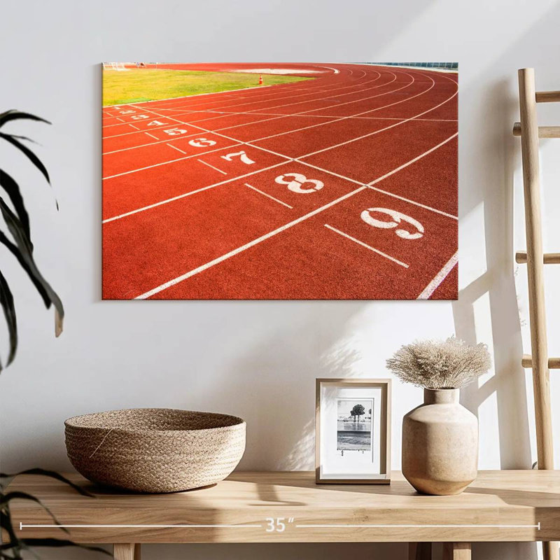 Numbered Tartan Track, 16" H x 24" W