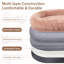 Grand lit pour chien de 71 po avec oreiller moelleux, couverture, rose-916344841-898422218