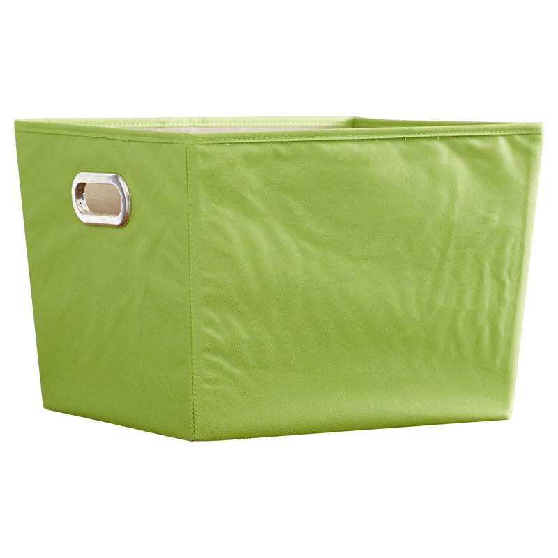 Honey Can Do Fabric Decorative Bin, Green, 11" H x 13" W x 15.75" D