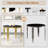 37"Modern Glass Dining Table Set, Irregular Stainless Steel Table Legs And Velvet Tufted Backrest Chairs-1163010801-1163010806-1163010804