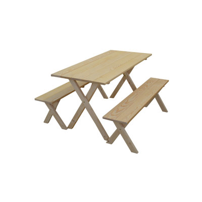 Burdene 6 - Person Wood Patio Dining Set with Rectangular Table