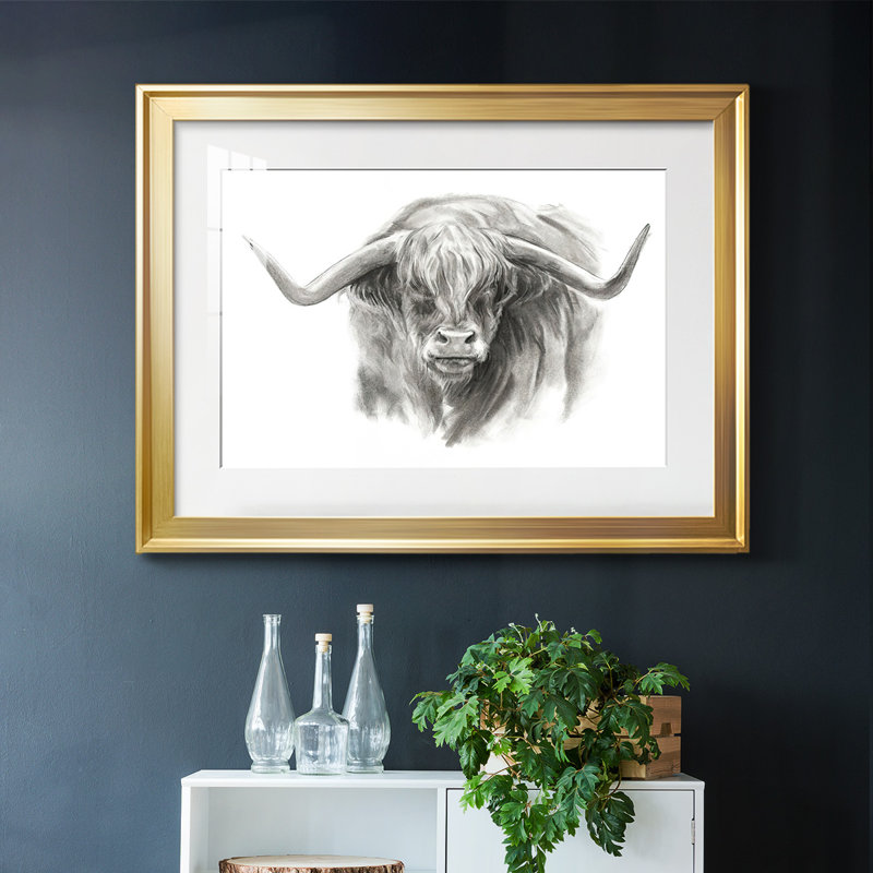 «Soft Focus Highland Cattin II», impression sur papier, Or, H 15 po x l 21 po x P 1,5 po