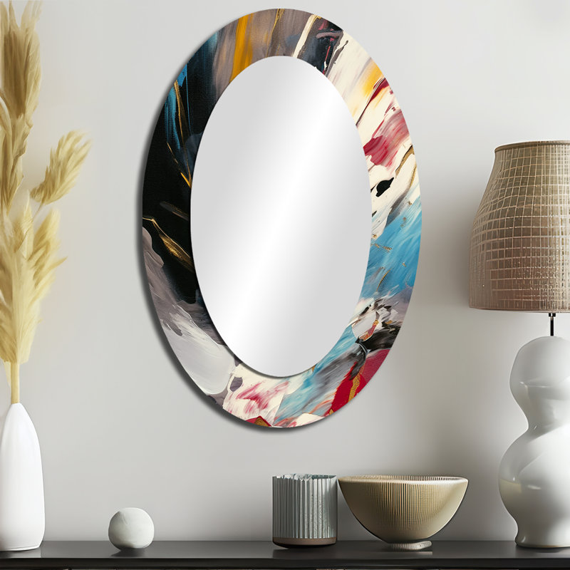 Miroir mural moderne multicolore Smooth Bliss, 36 po x 24 po