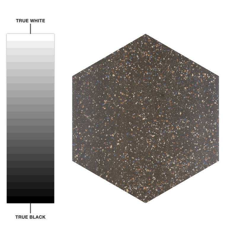 Palazzo Hex 14" x 16" Porcelain Stone Look Singular Floor and Wall Tile, Colori