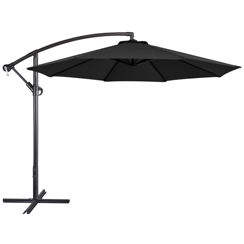 Parasol suspendu d'extérieur 10 pi Brunet, Noir