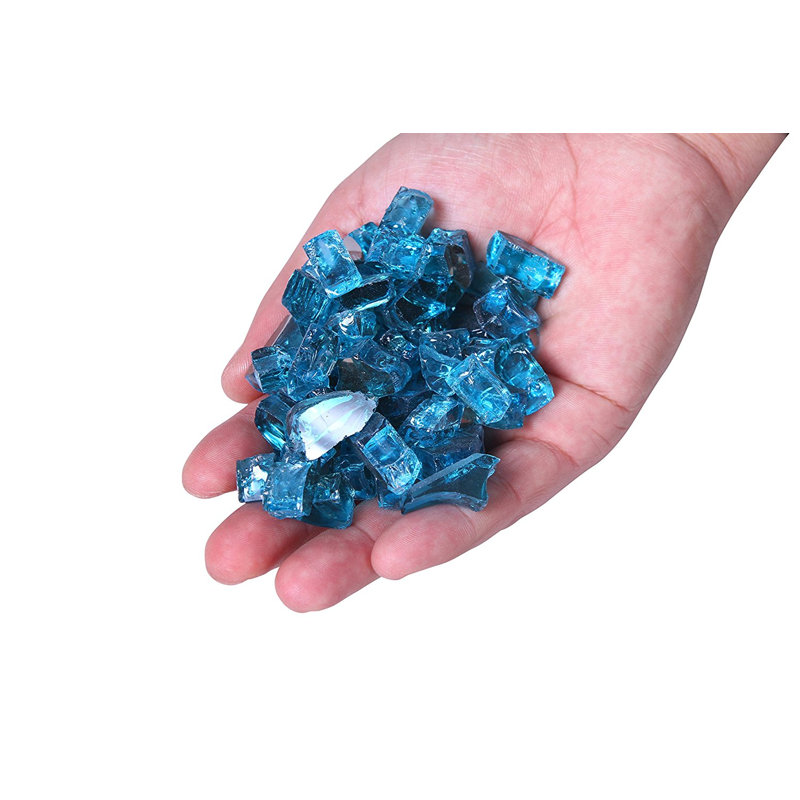 Verre réfléchissant pour foyer Athanassios, Bleu turquoise