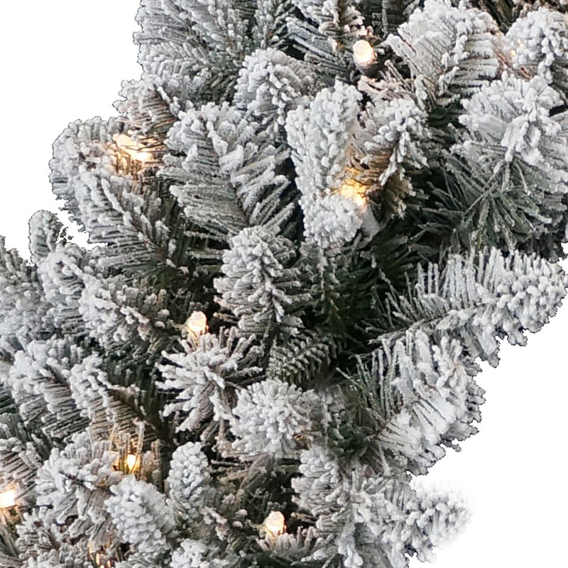 The Holiday Aisle® 24in. Iceland Fir Wreath with Battery Operated LED Lights