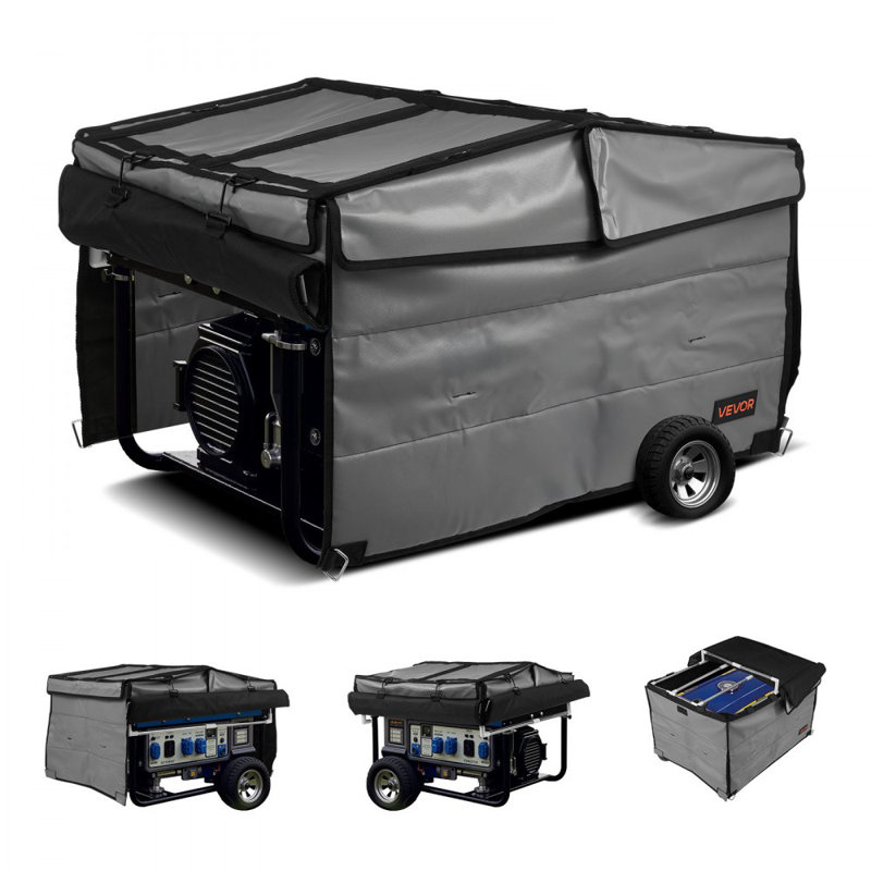 Generator Cover Universal Waterproof Cover 420D 34.06 x 25.87 x 21.06 in for 3500-12000W, Gray