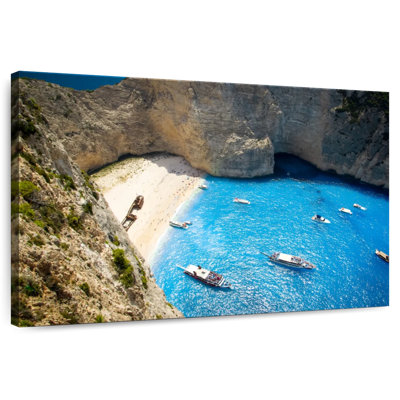 Aerial View Of Navagio Ayrika