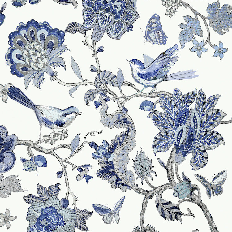 «Passing Thru I - Indigo» par Renee Campbell, reproduction sur toile tendue sur châssis, H 18 po x l 18 po x P 1,5 po