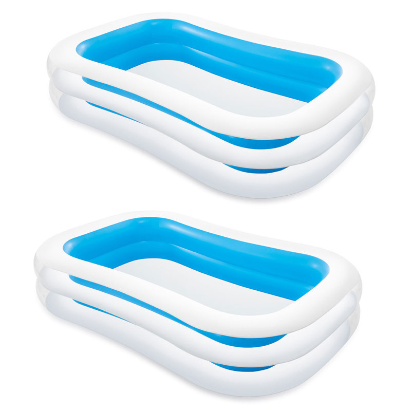 Plastic Rectangle Inflatable Pool 21.96'' H x 69'' W x 102.96'' L