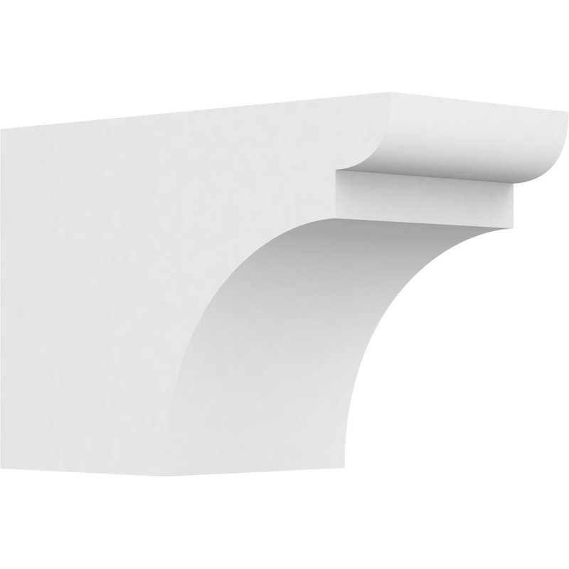 Queue de chevron standard en PVC de qualité architecturale Yorktown, H 8 po x L 6 po x P 12 po