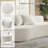 Nerio Boneless Modern 94" Compression High-Density Foam Sofa with 2 Pillows-1342695835