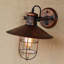 Applique murale en cuivre antique de style industriel nautique avec cage