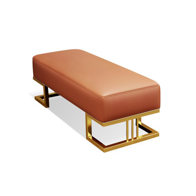 Banc rembourré gris