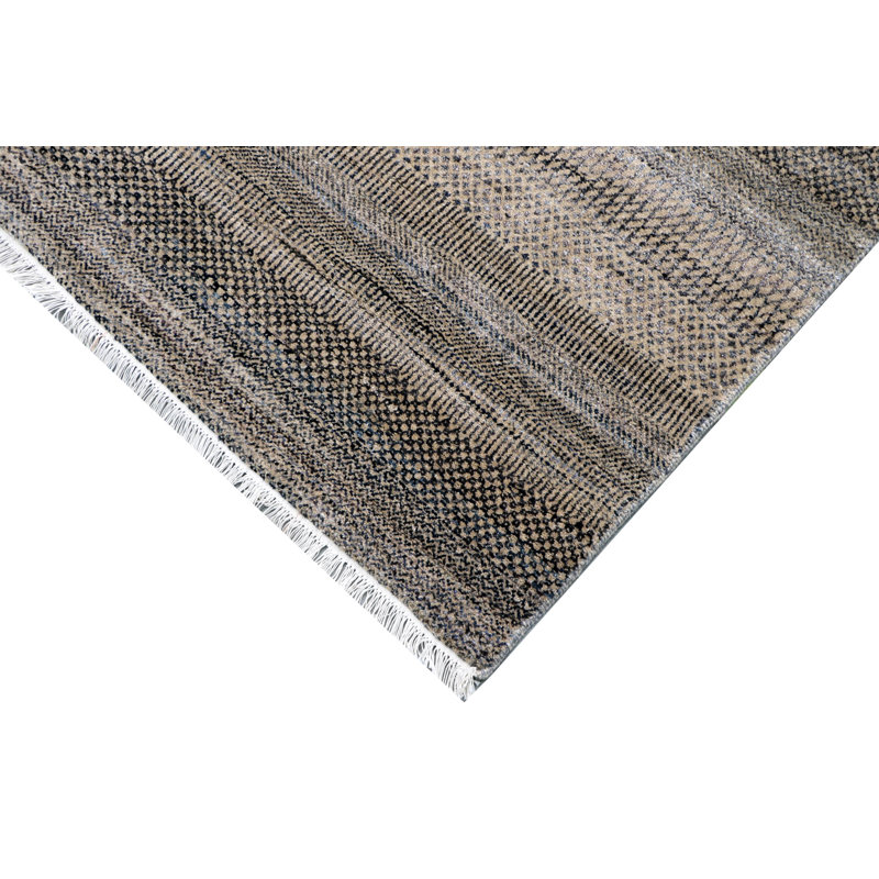 Tapis unique brun / gris 11 pi 10 po x 14 pi 10 po