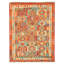 Tapis rouge en laine Kilim
