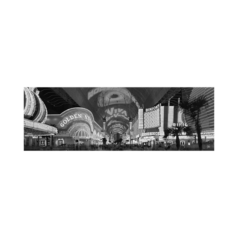 Fremont Street Experience, Las Vegas, Nevada, USA - Wrapped Canvas Panoramic Print, 30.48 cm H x 91.44 cm W x 1.91 cm D