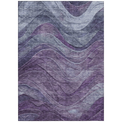 Elion Purple Washable Indoor-Outdoor Rug - 