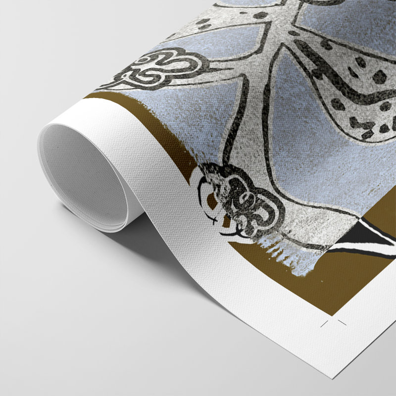 Fleurs graphiques dans un vase II - Impression sur toile seulement - NON-CADRE, H 36 po x l 24 po