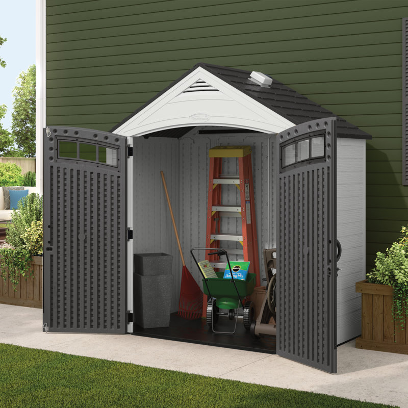 Remise de rangement 7 pi x 4 pi Suncast Vista, Poivre