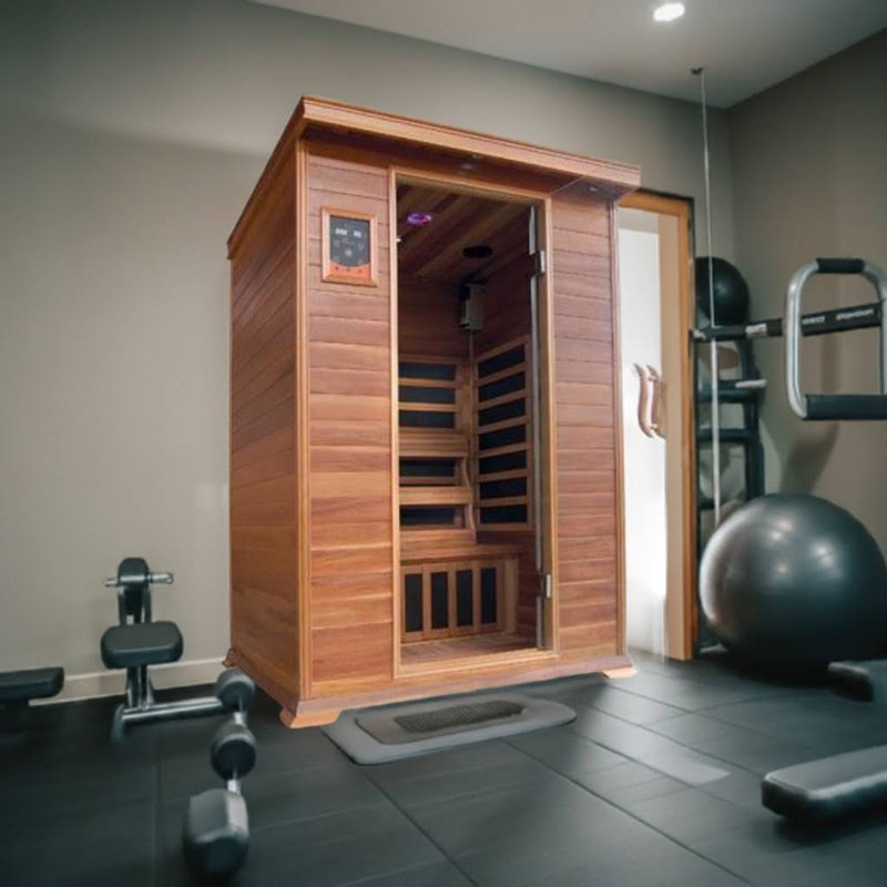 SunRay Saunas 2 - Person Bluetooth Compatible FAR Infrared Sauna in Cedar