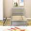 Lit plateforme simple en bois avec lit gigogne-110209595