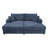 86.5" Oversized Loveseat Chaise Lounge Sectional Sofa Bed Corduroy Sleeper Sofa With Two USB Ports , Two Cup Holders And Two Throw Pillows For Living Room And Bedroom-1185231008