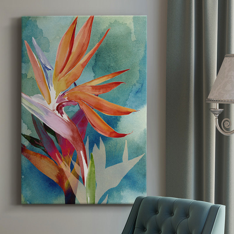 " Vivid Birds Of Paradise II ", 60" H x 40" W x 1" D